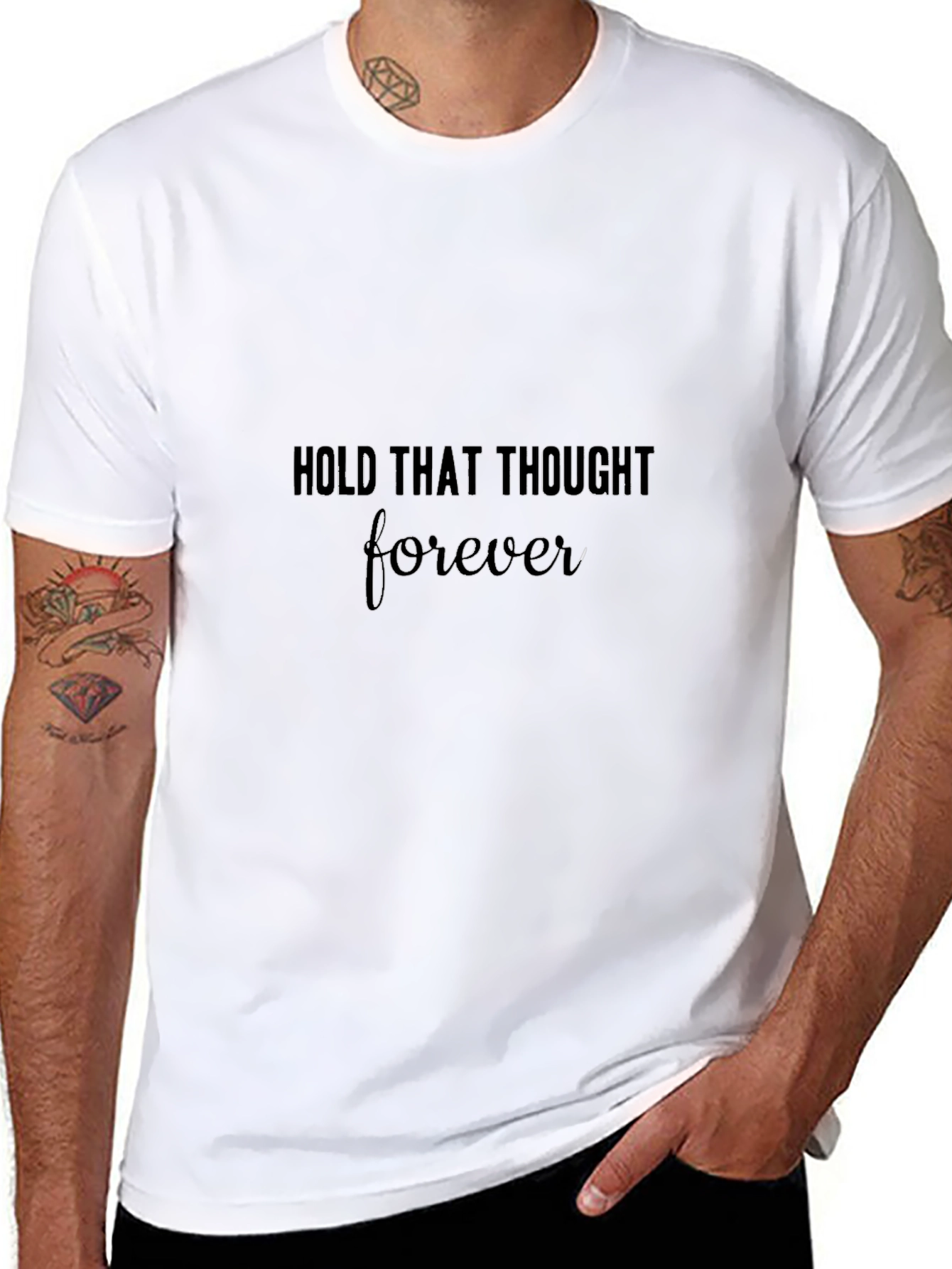 Hold That Thought Forever Black Tee