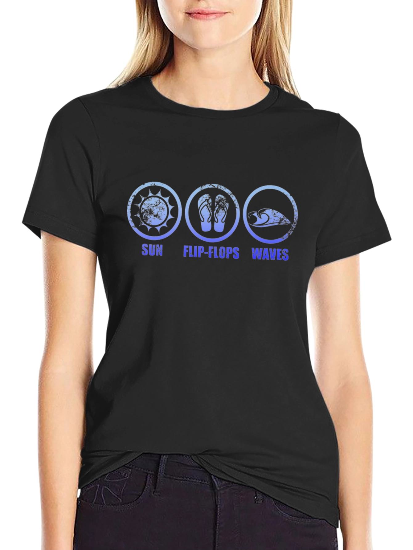 Sun Flip-Flops & Waves Graphic Tee