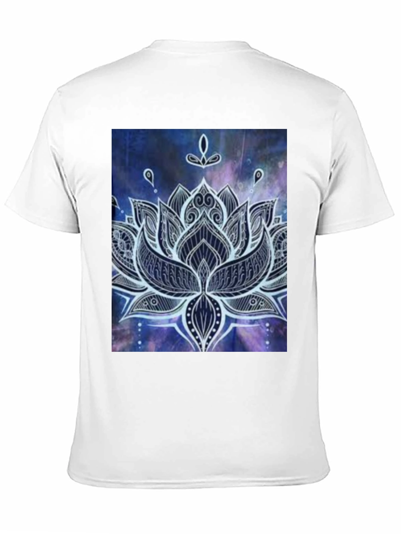 Lotus Mandala Graphic Print Black T-Shirt