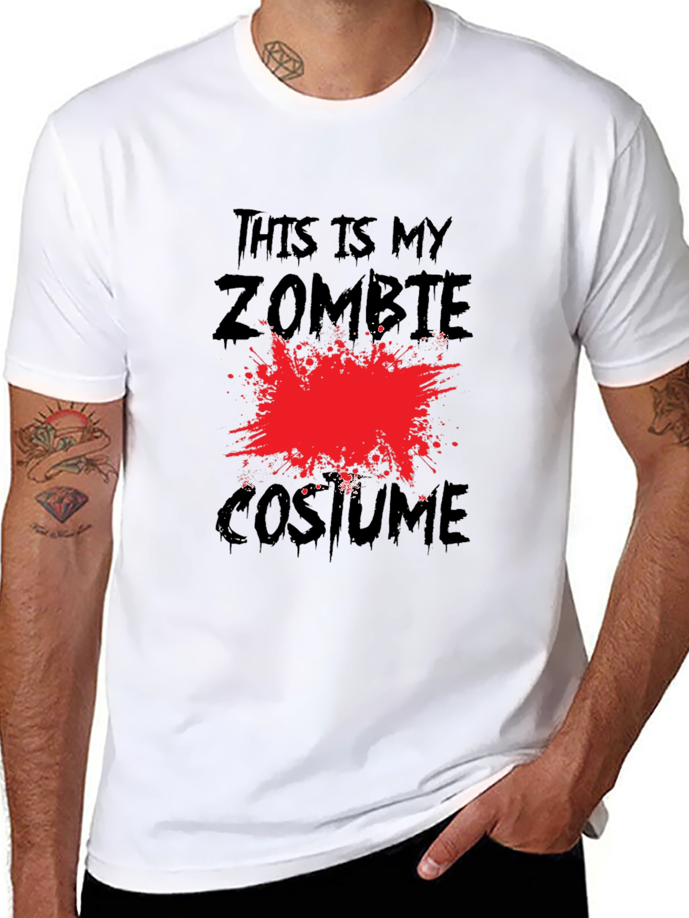 Zombie Costume T-Shirt - Halloween Tee