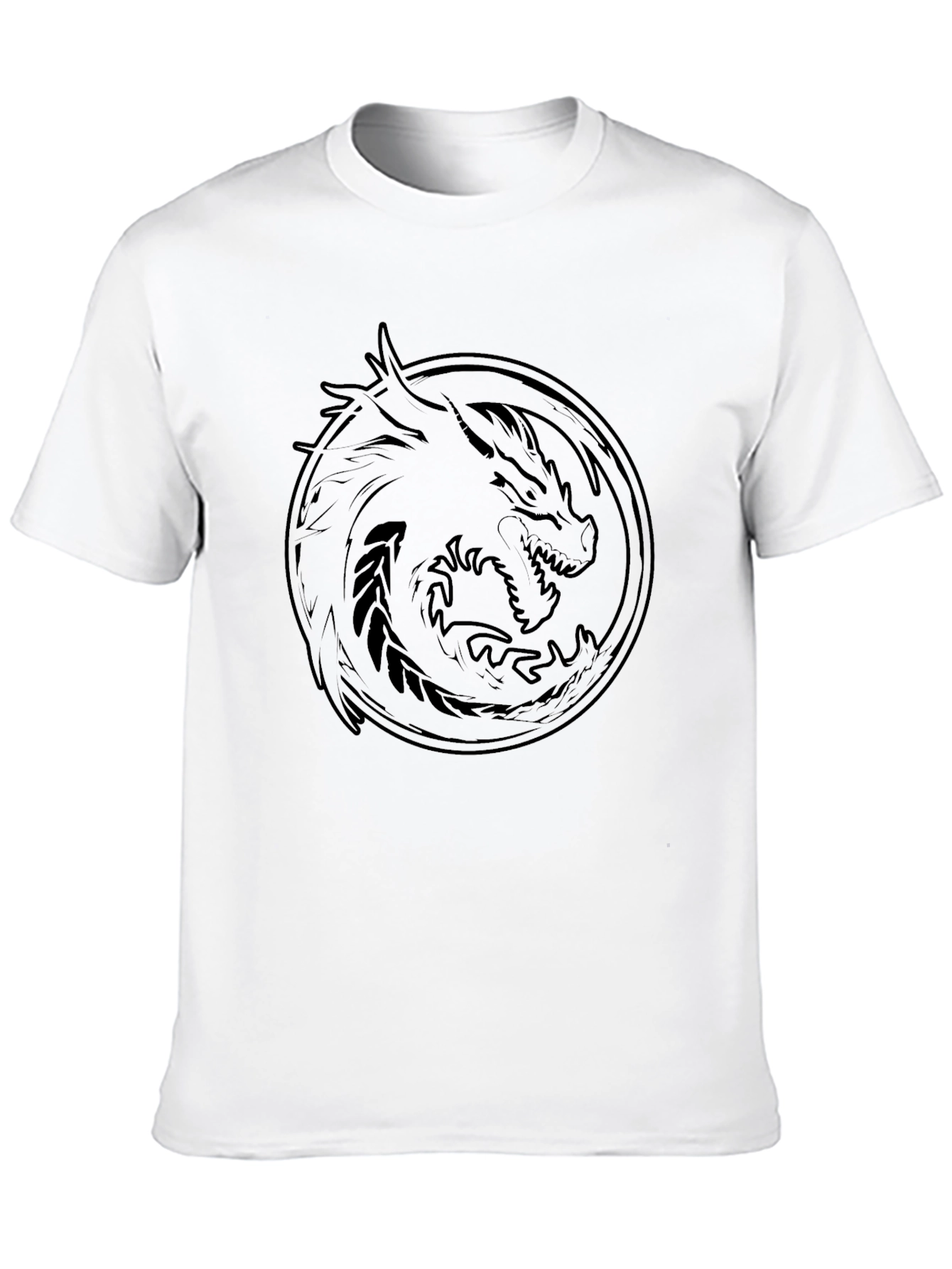 Dragon Circle Graphic Tee - Mens Black T-Shirt