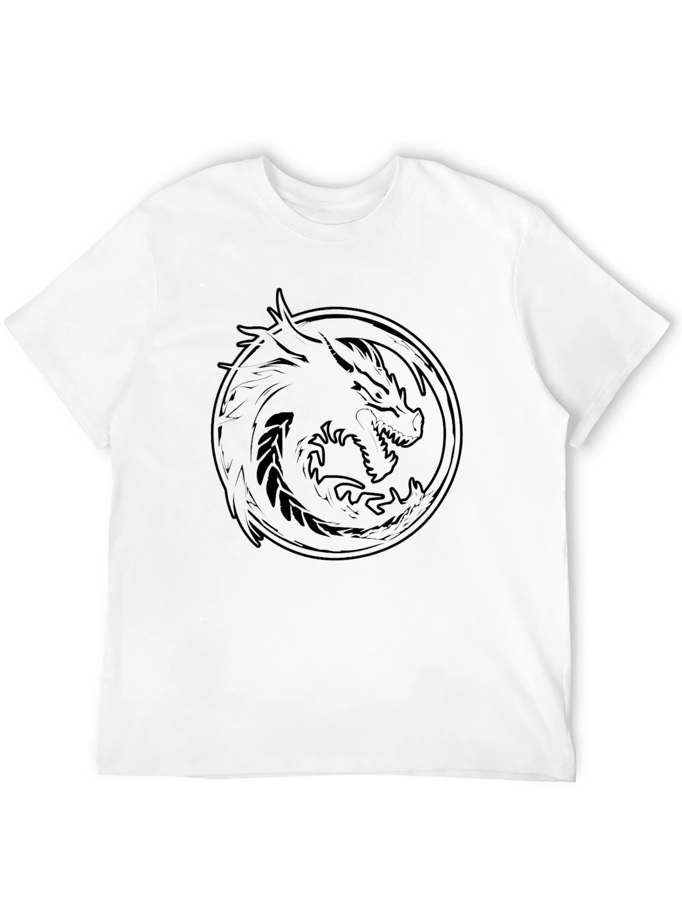 Dragon Circle Graphic Tee - Mens Black T-Shirt