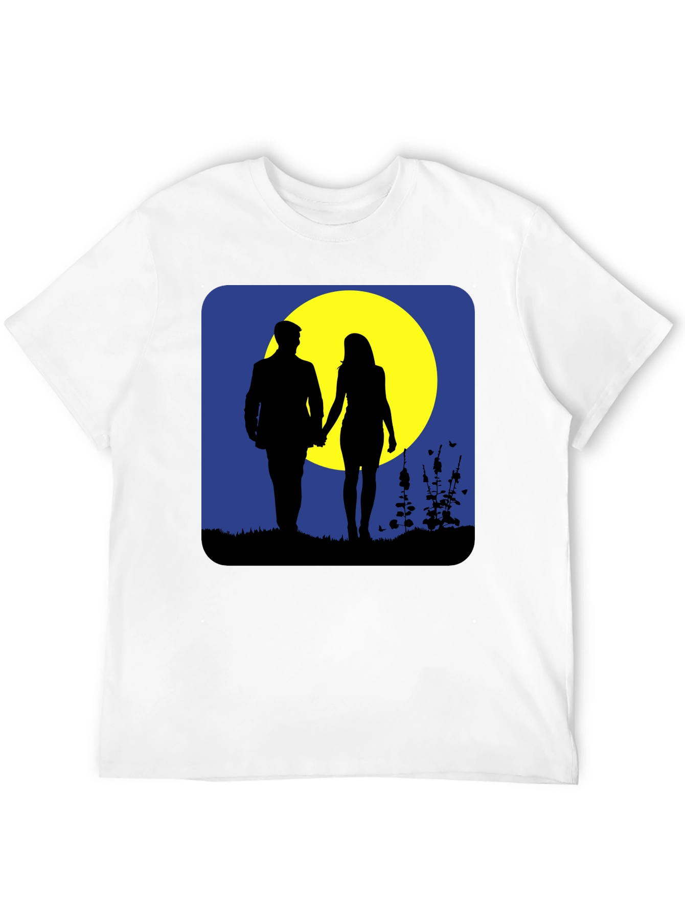 Romantic Moonlight Walk Graphic T-Shirt