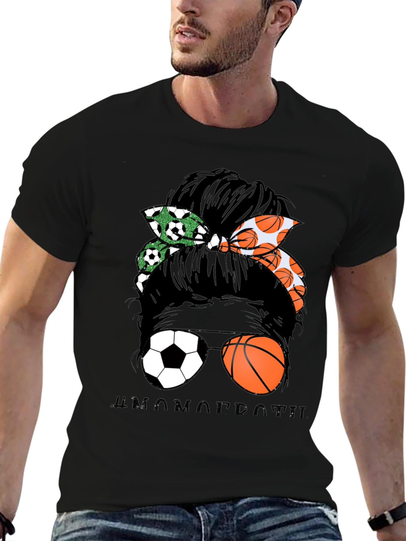 Messy Bun Sports Mom T-Shirt