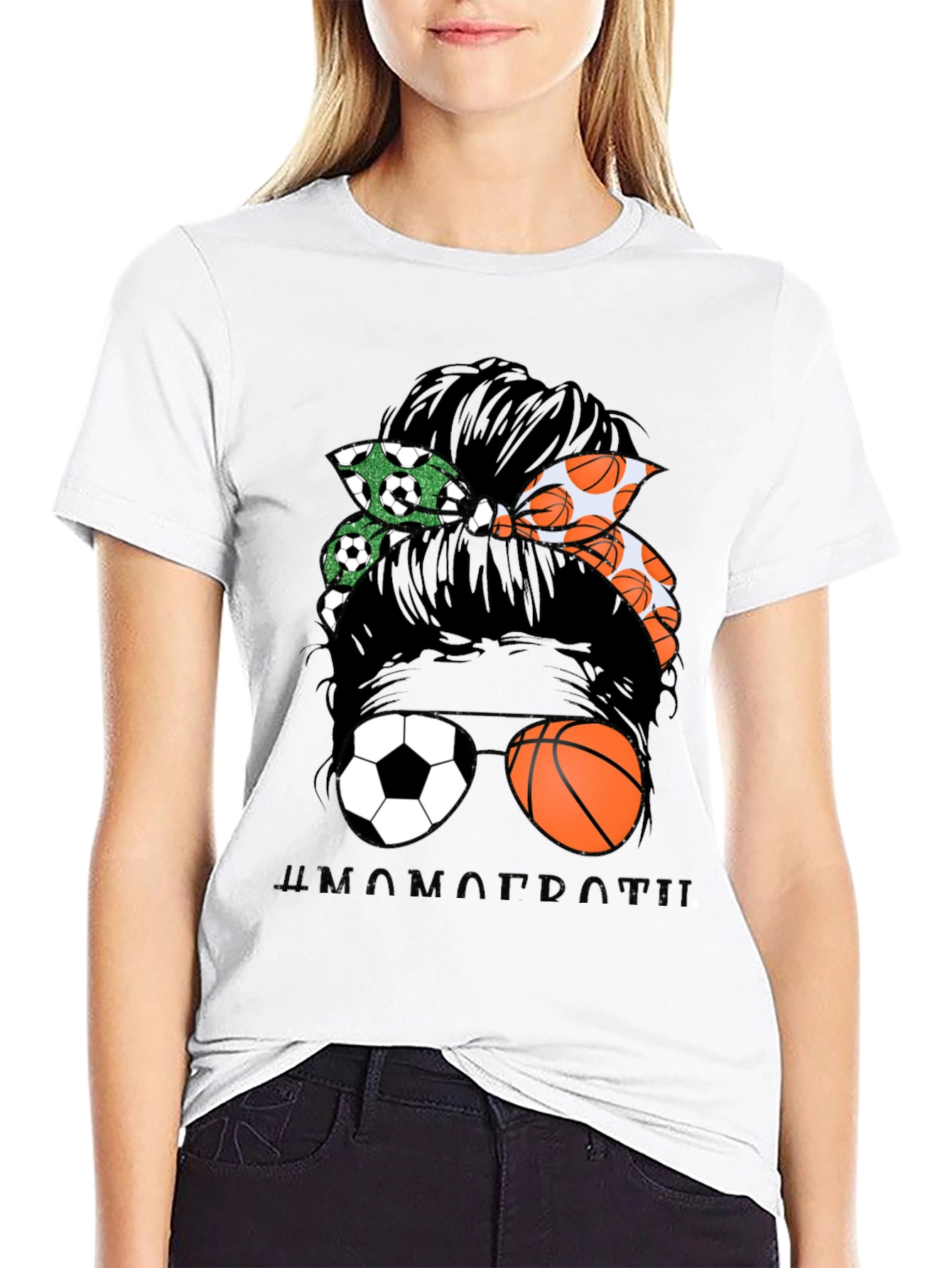 Messy Bun Sports Mom T-Shirt