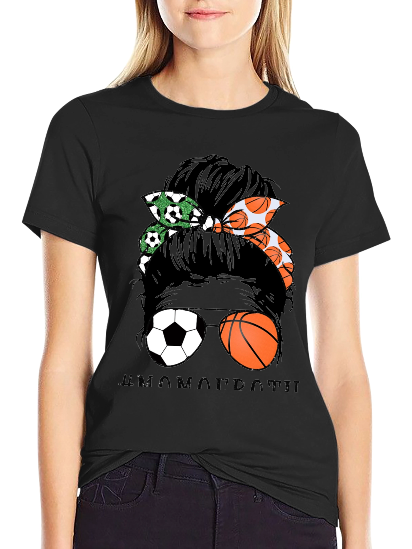 Messy Bun Sports Mom T-Shirt