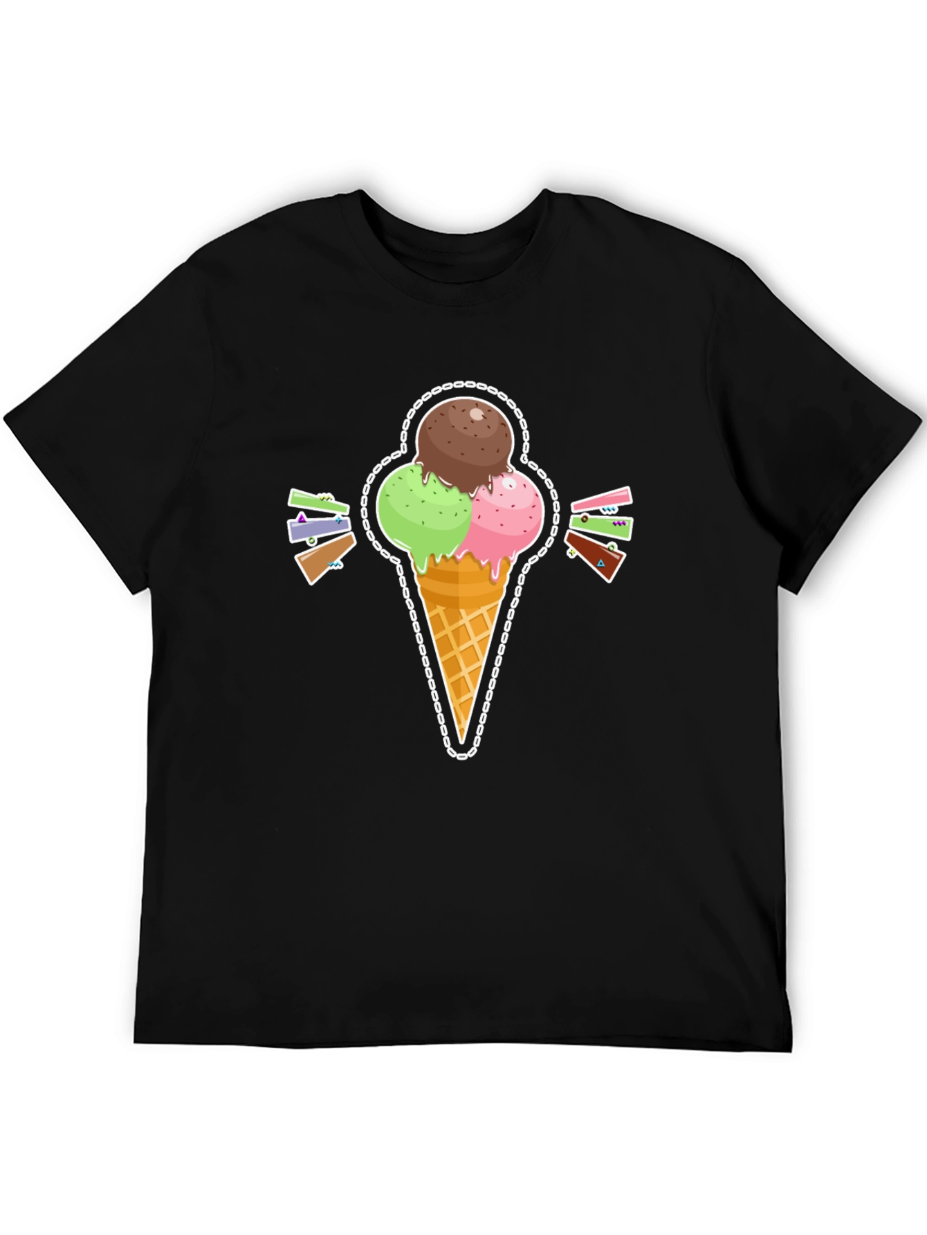 Ice Cream Cone Graphic Tee - Stylish Summer Shirt