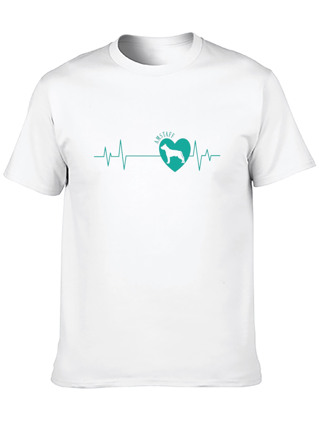 Amstaff Dog Heartbeat T-Shirt