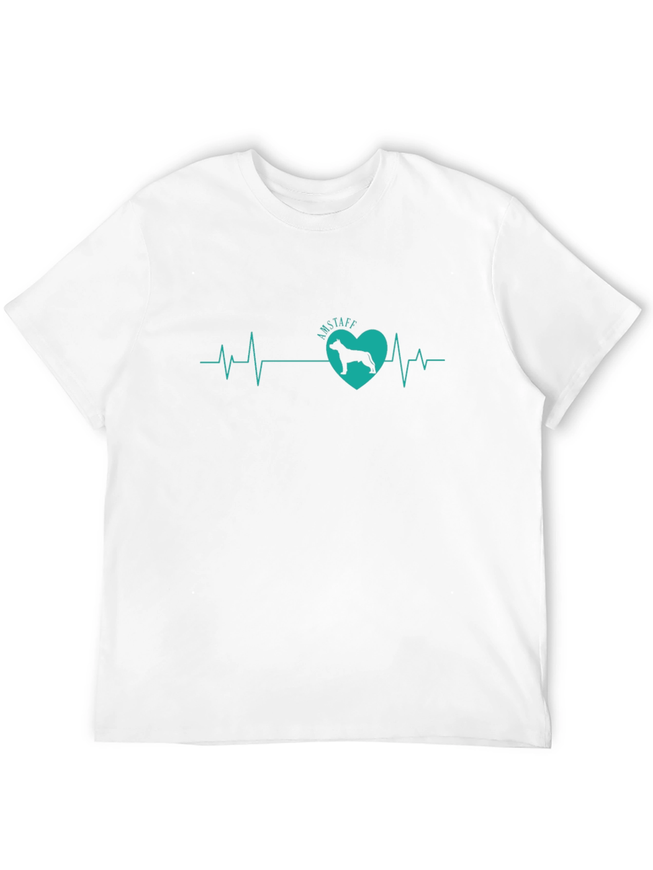 Amstaff Dog Heartbeat T-Shirt
