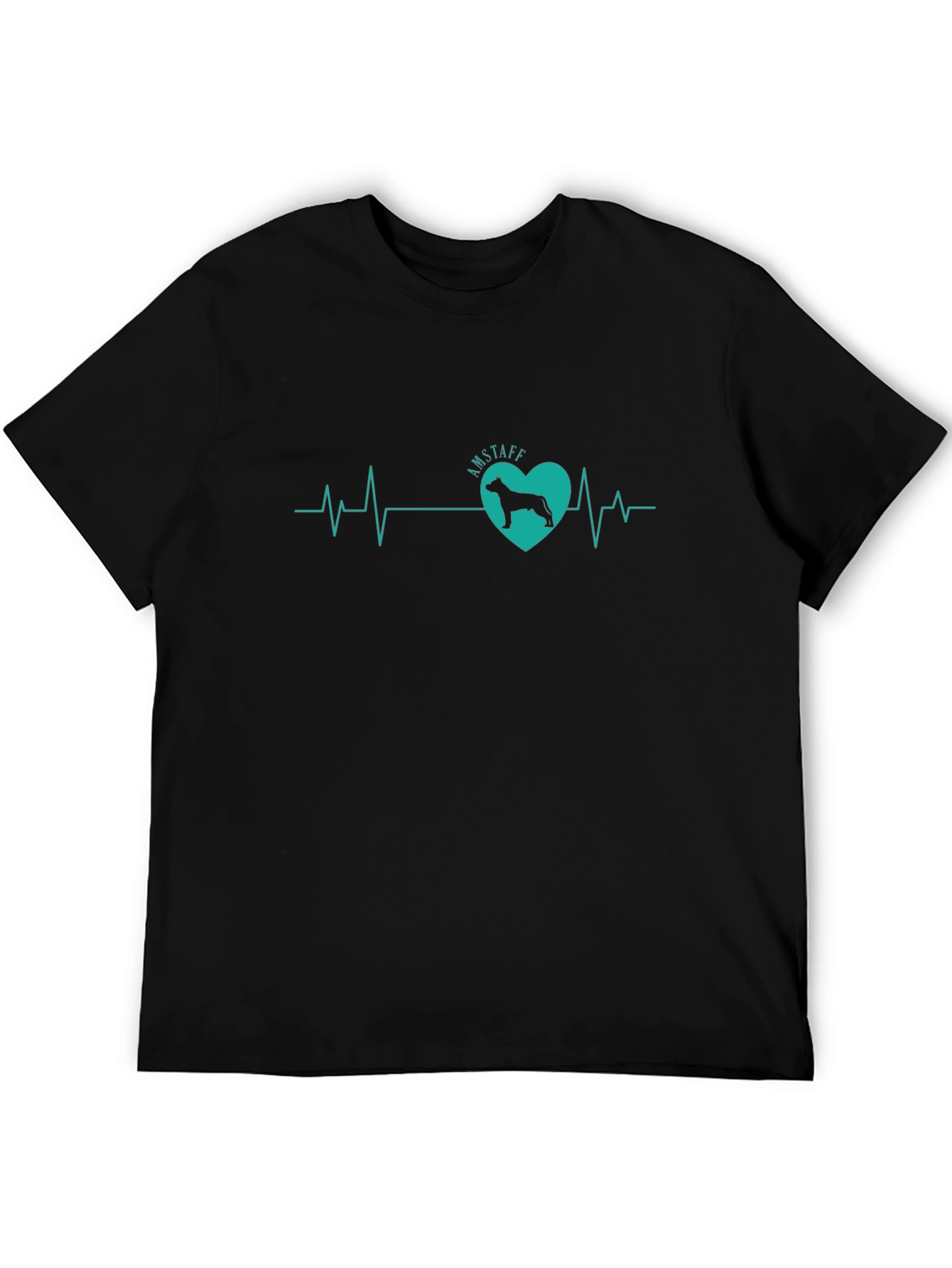Amstaff Dog Heartbeat T-Shirt