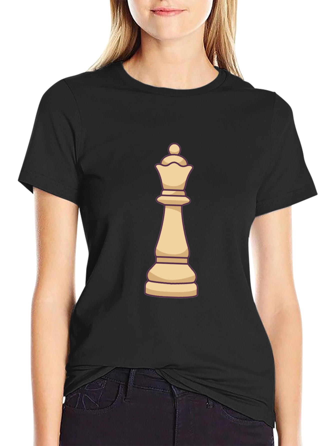 Chess Queen Graphic Tee - Black