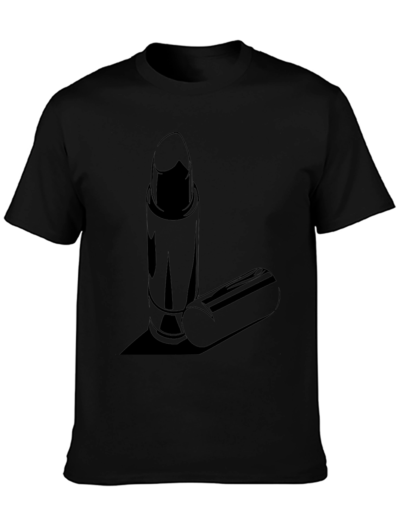 Lipstick Graphic T-Shirt - Stylish Black Tee