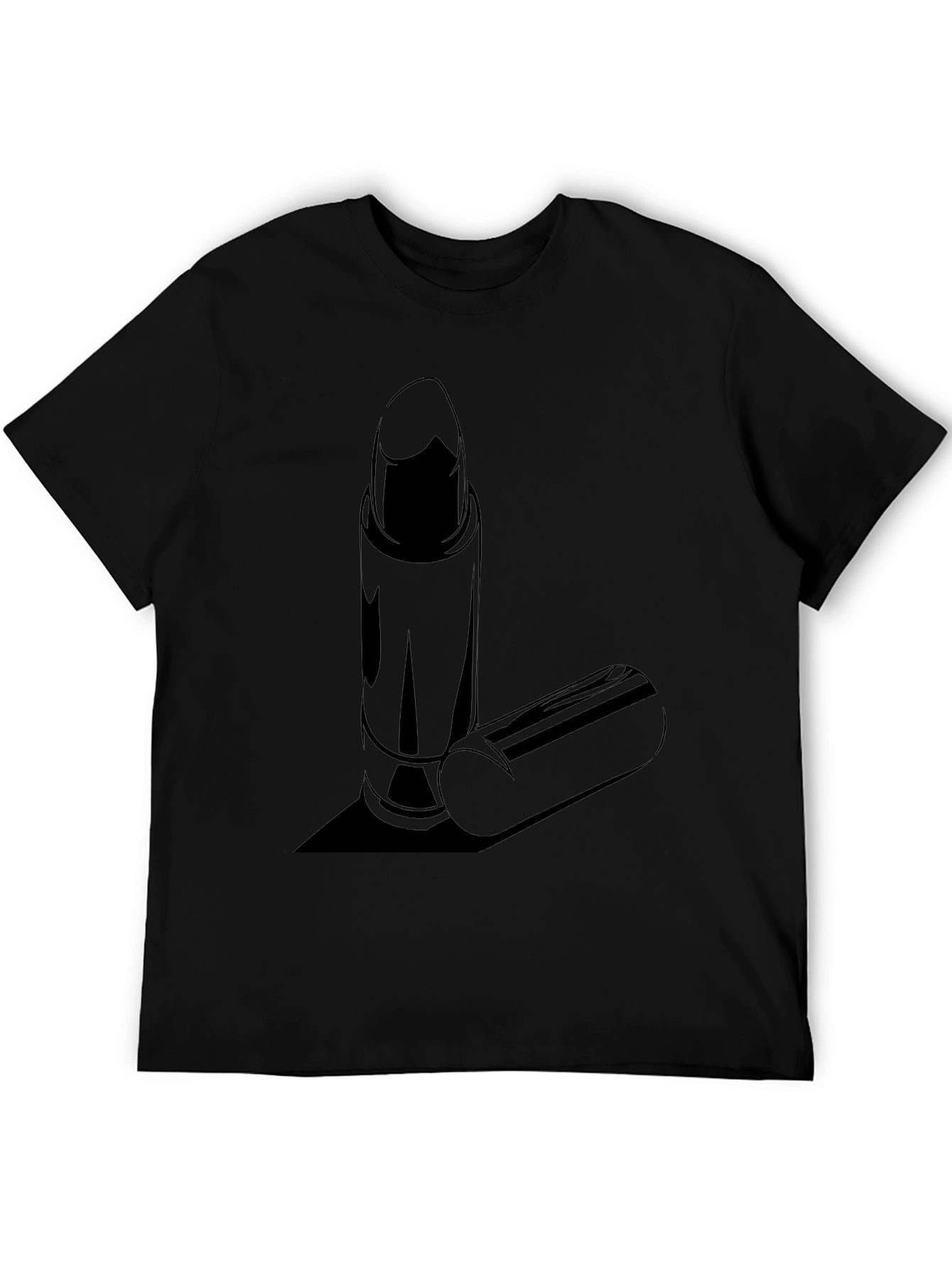 Lipstick Graphic T-Shirt - Stylish Black Tee