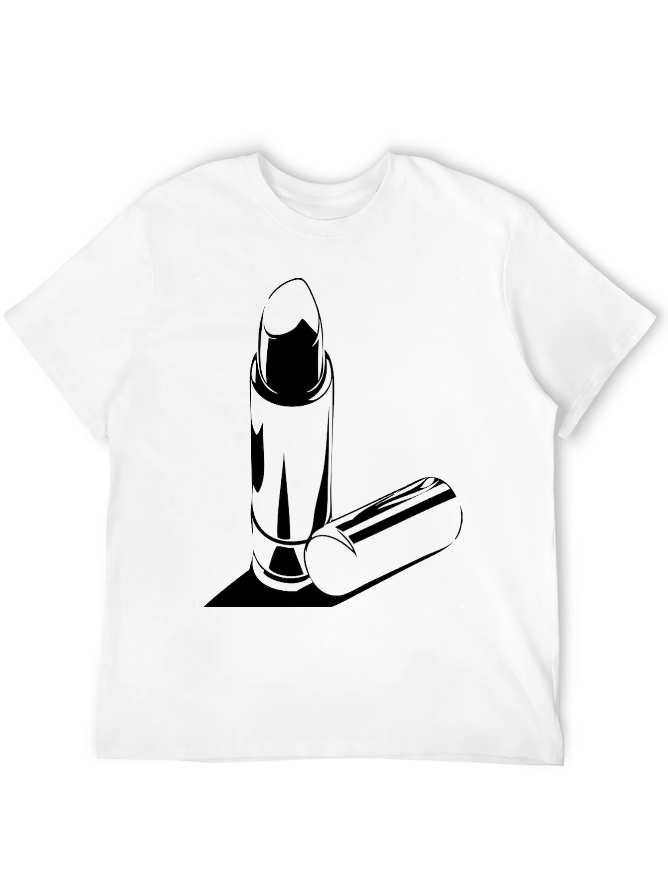 Lipstick Graphic T-Shirt - Stylish Black Tee