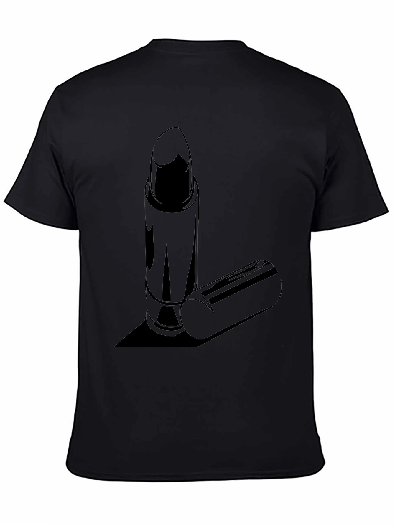 Lipstick Graphic T-Shirt - Stylish Black Tee