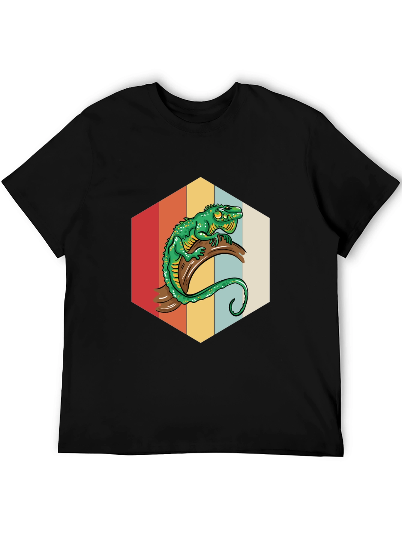 Retro Lizard Graphic Tee - Cool Reptile Design