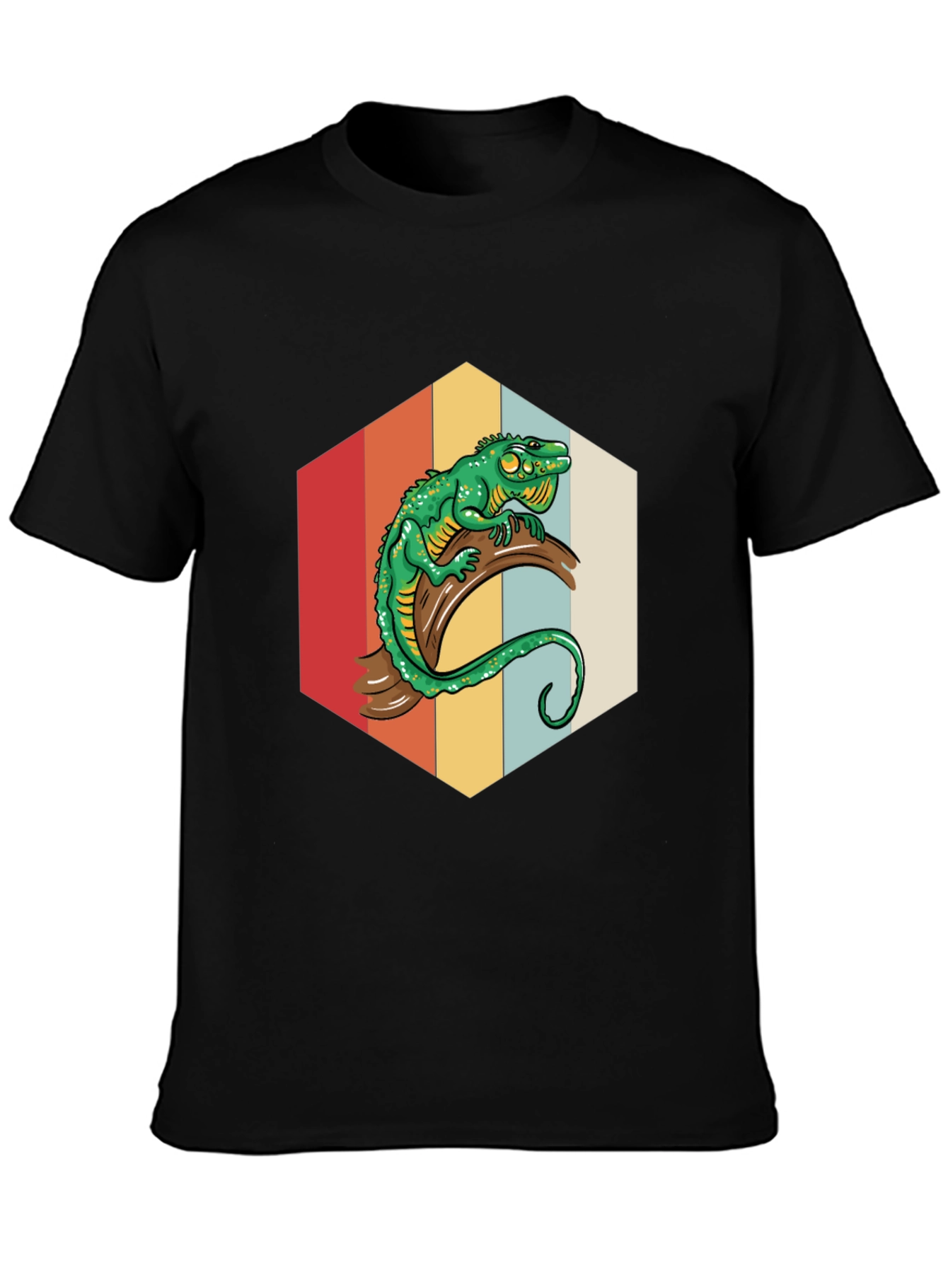 Retro Lizard Graphic Tee - Cool Reptile Design