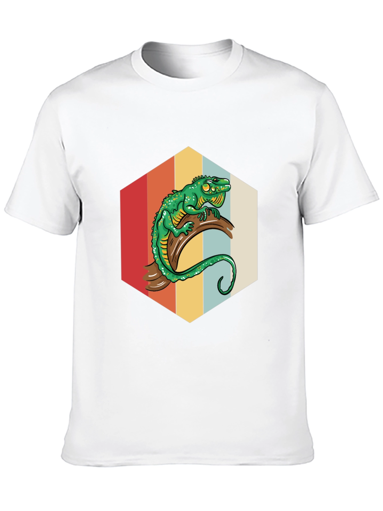 Retro Lizard Graphic Tee - Cool Reptile Design