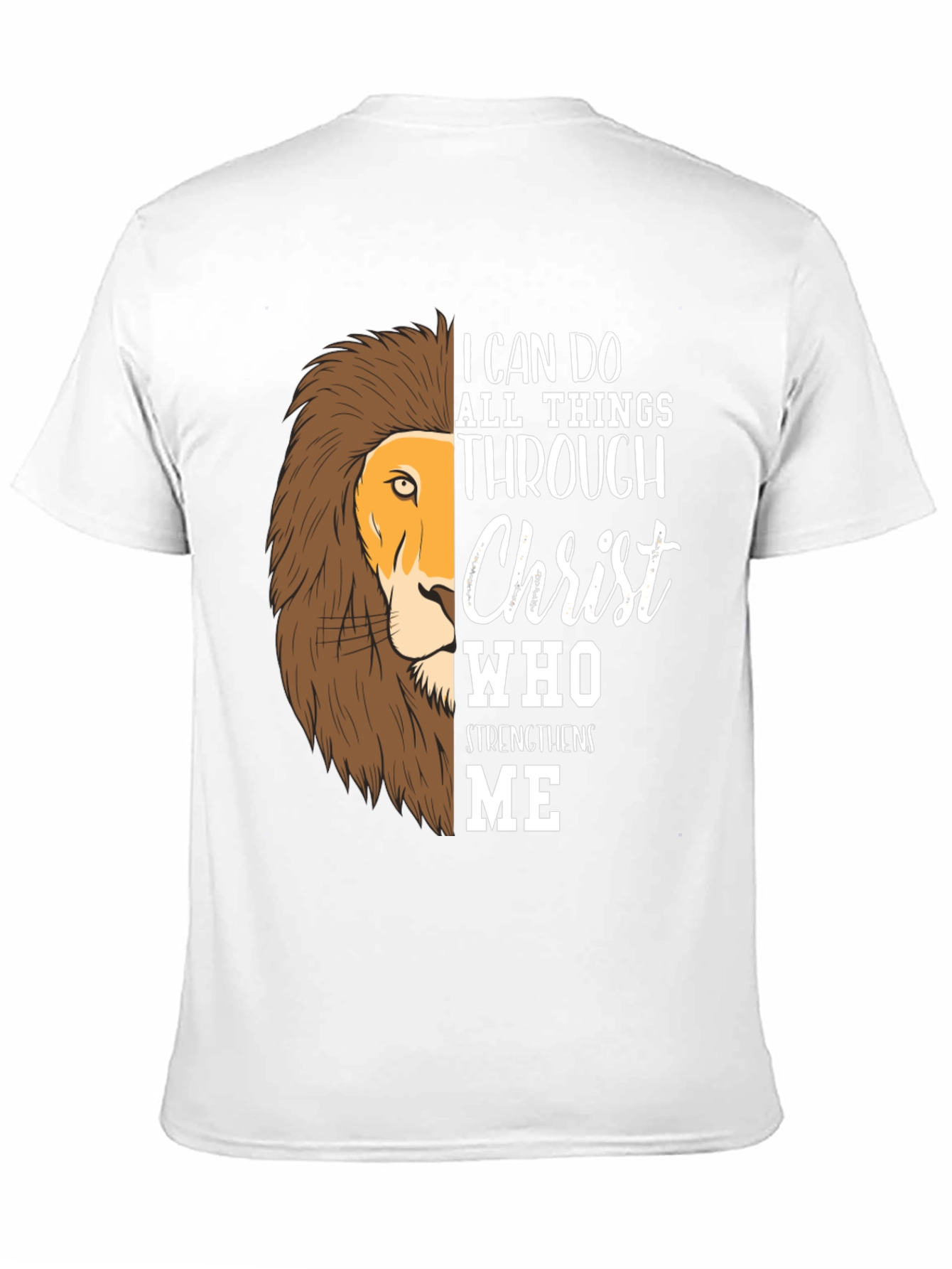 Lion Christ Graphic T-Shirt - Strength and Faith
