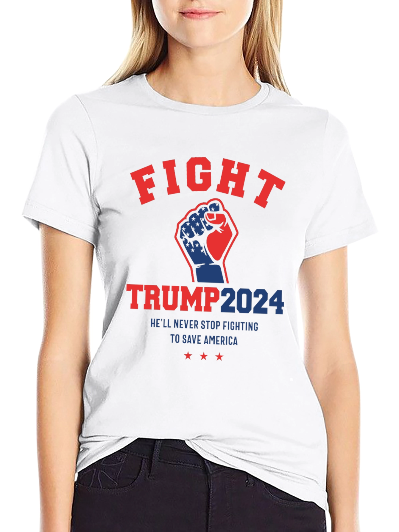 Fight Trump 2024 T-Shirt - Patriotic USA