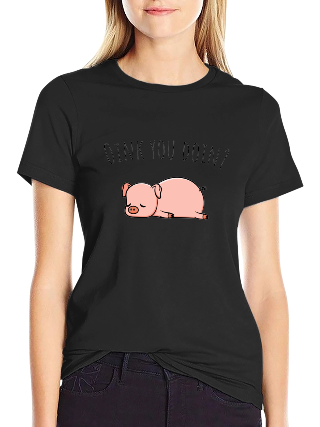 OINK YOU DOIN? Pig Graphic Tee - Relaxed Fit