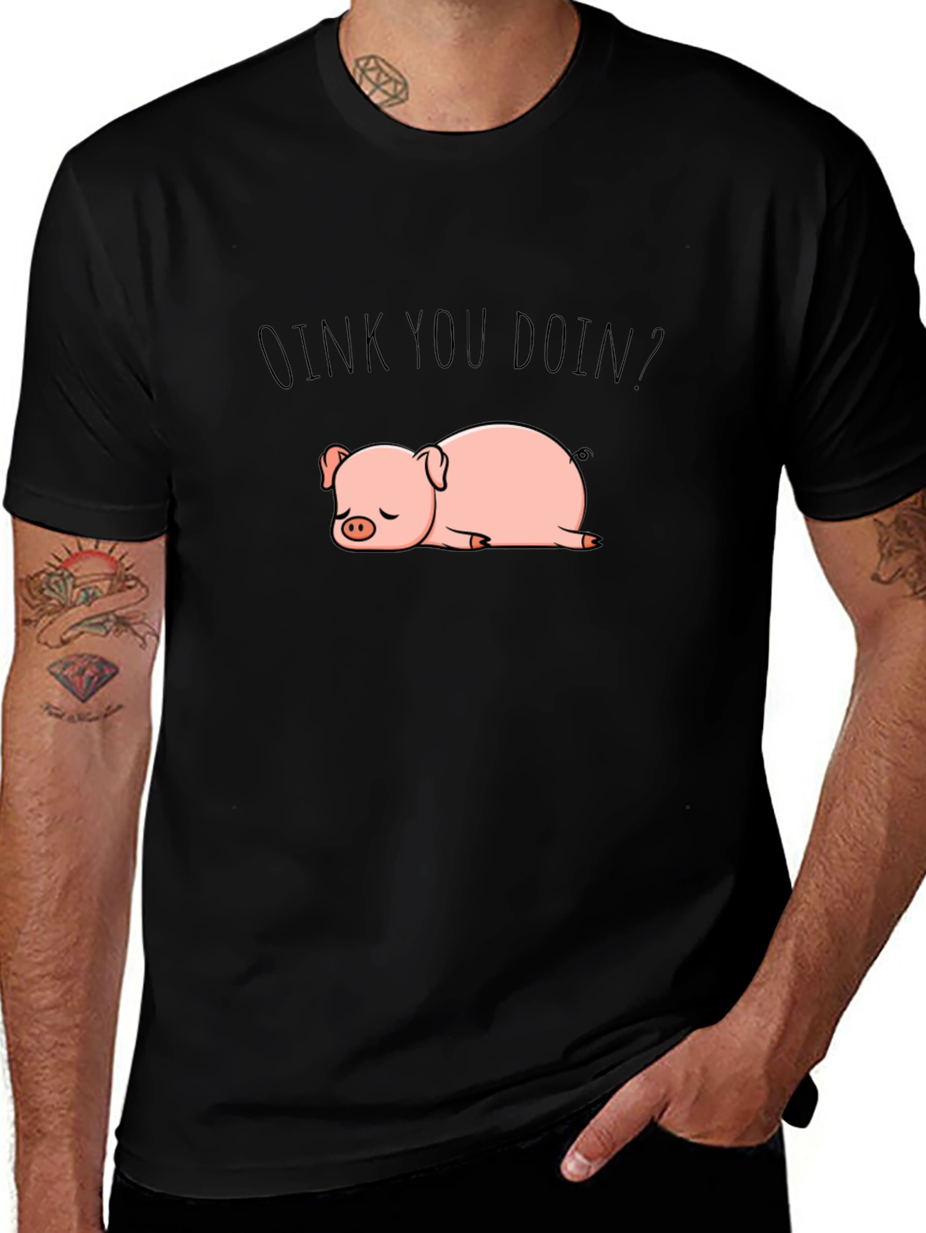 OINK YOU DOIN? Pig Graphic Tee - Relaxed Fit