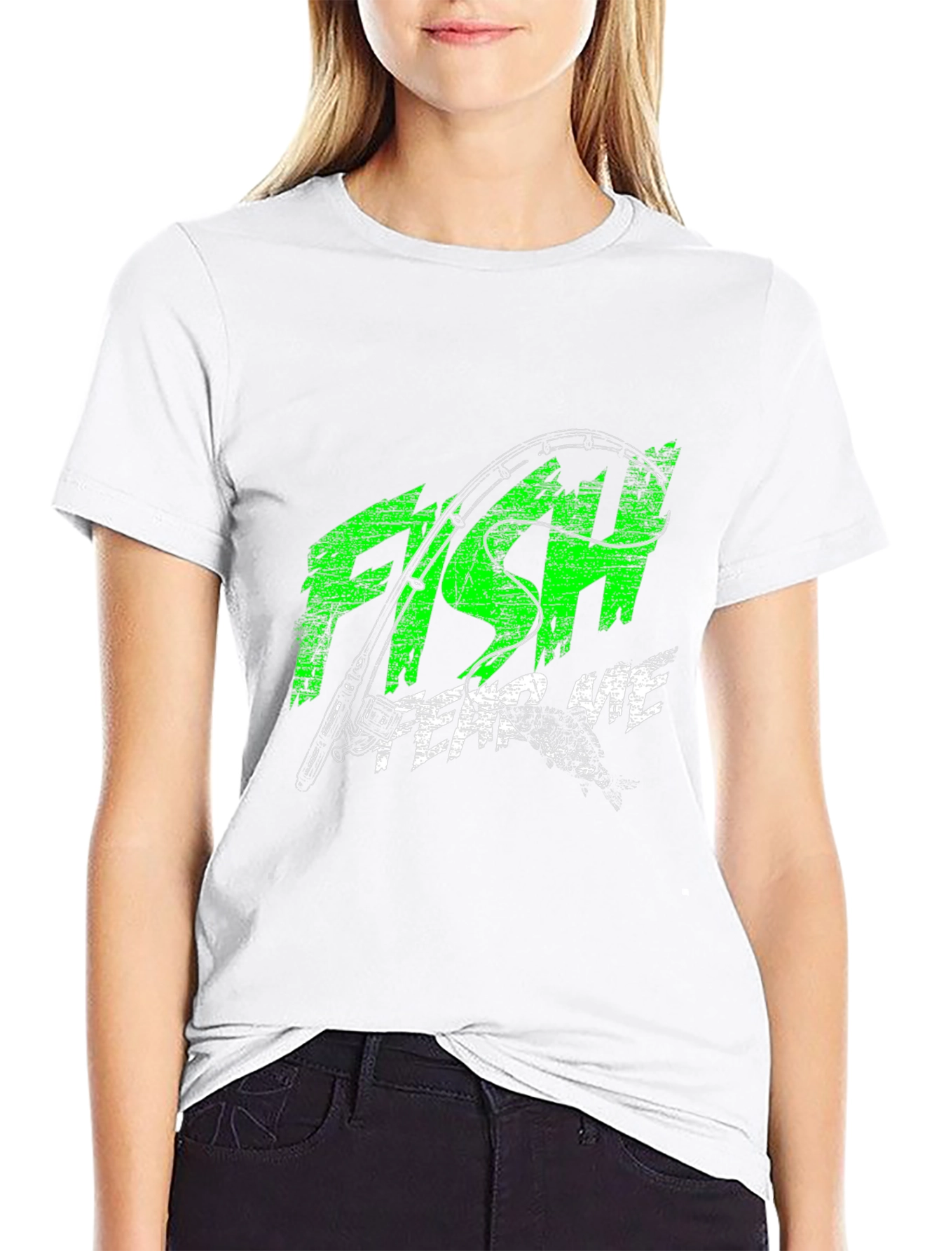 Mens Black Fish Fear Me Graphic Tee