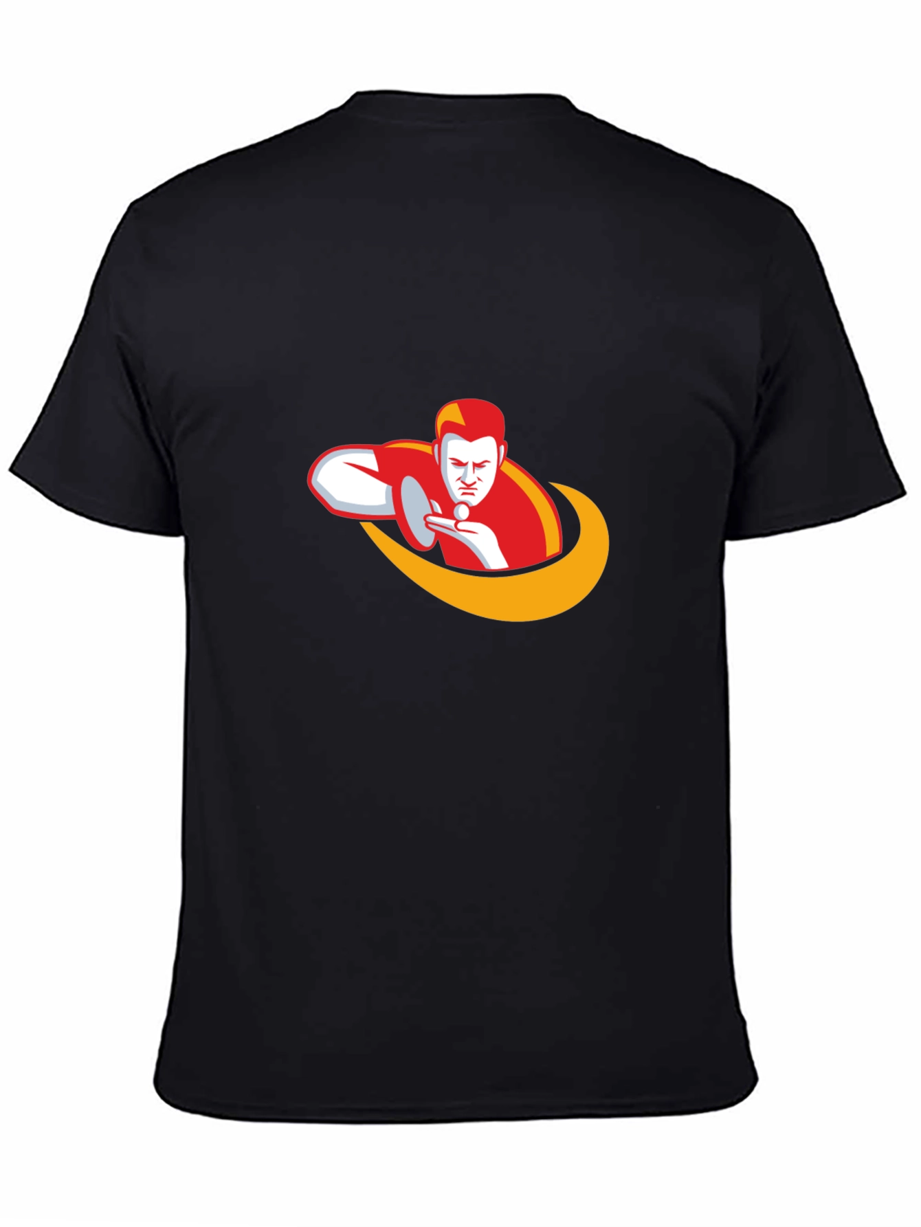 Ping Pong Player Graphic Tee - Black