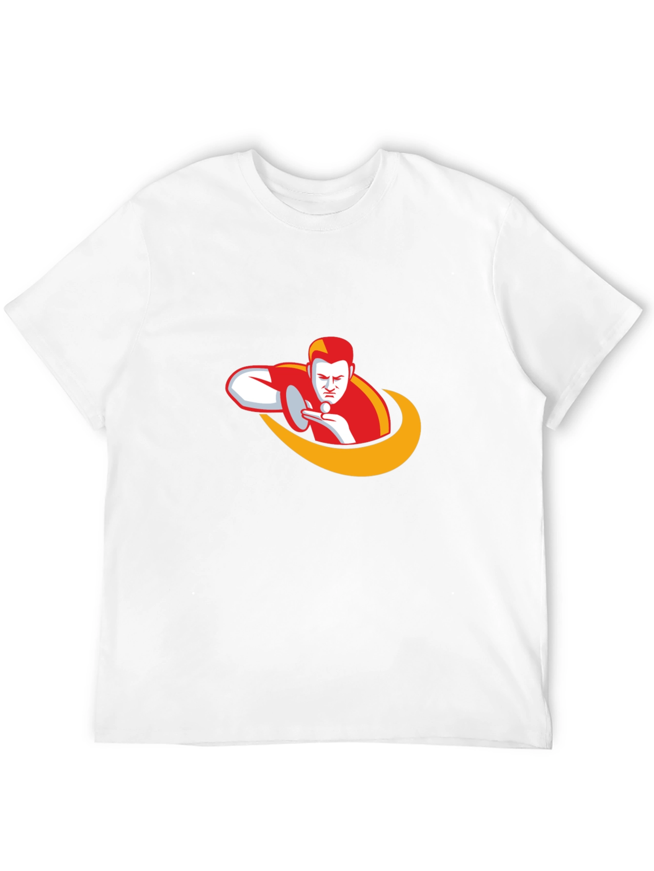 Ping Pong Player Graphic Tee - Black