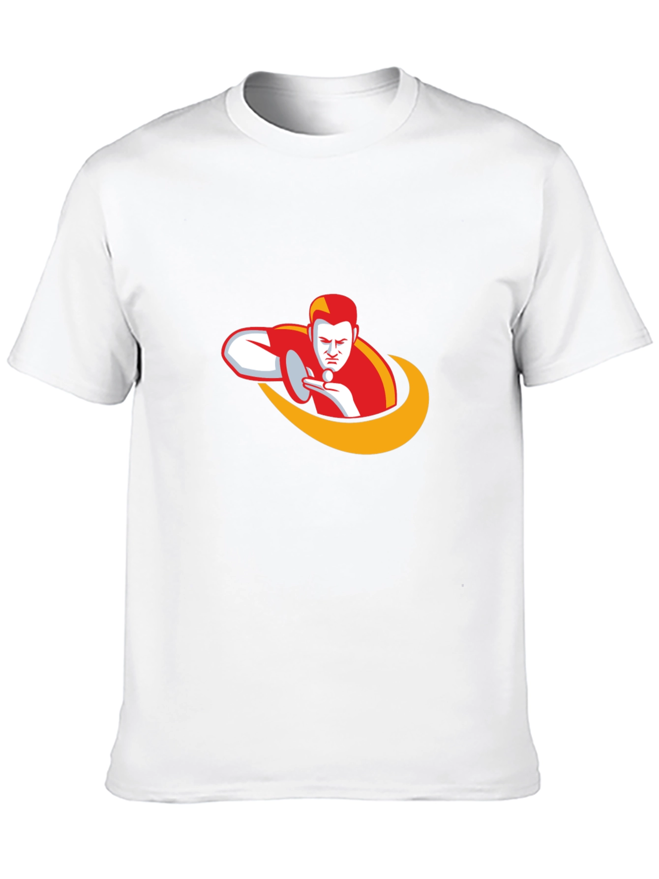 Ping Pong Player Graphic Tee - Black