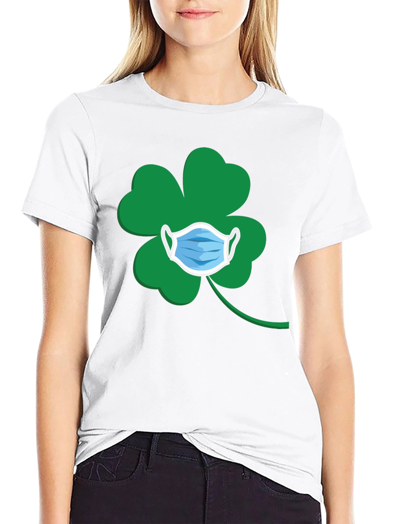 St. Patricks Day Mask Clover T-Shirt
