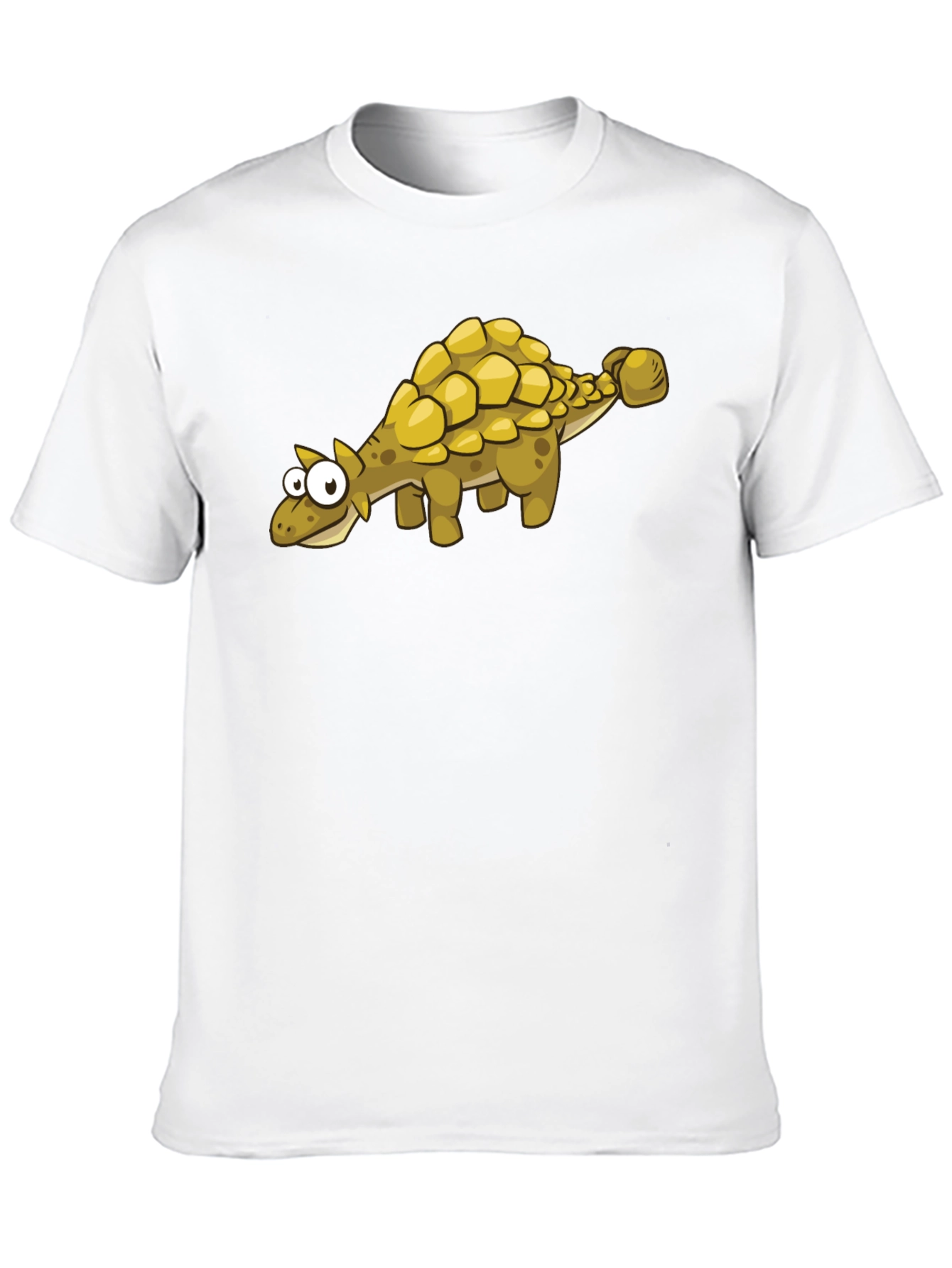 Cartoon Ankylosaurus T-Shirt - Black Dinosaur Tee
