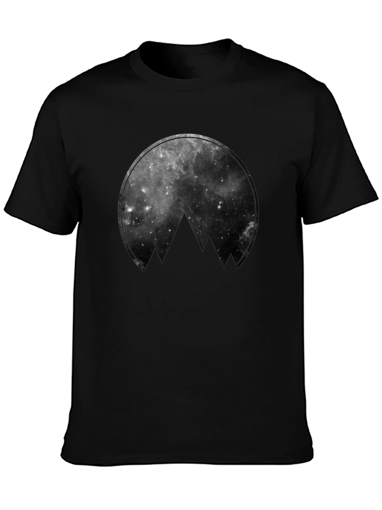 Cosmic Mountain Black Graphic Tee