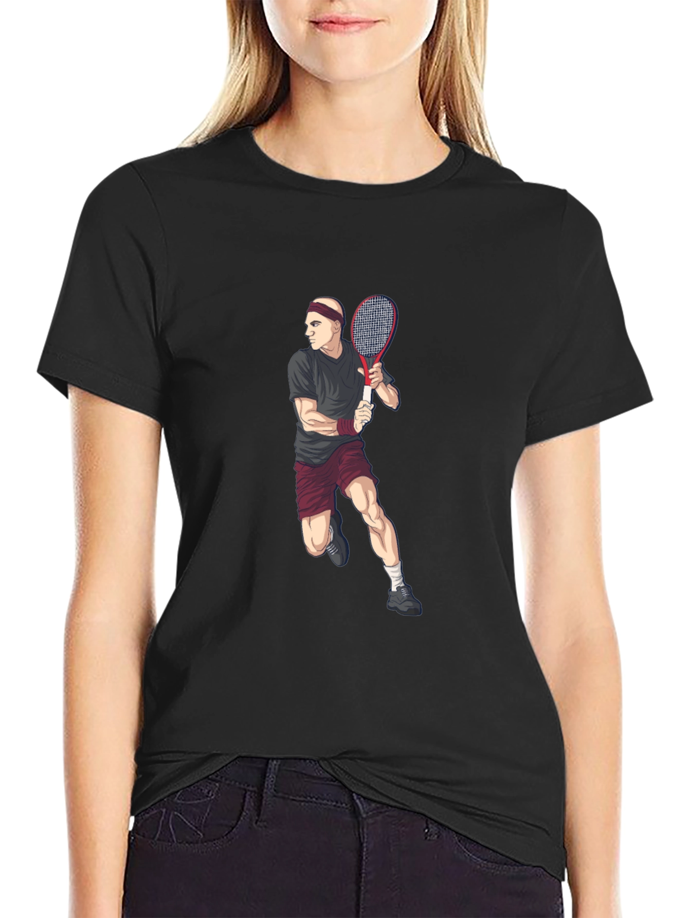 Tennis Player Graphic T-Shirt
