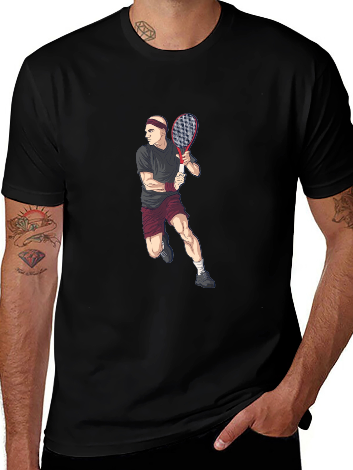 Tennis Player Graphic T-Shirt