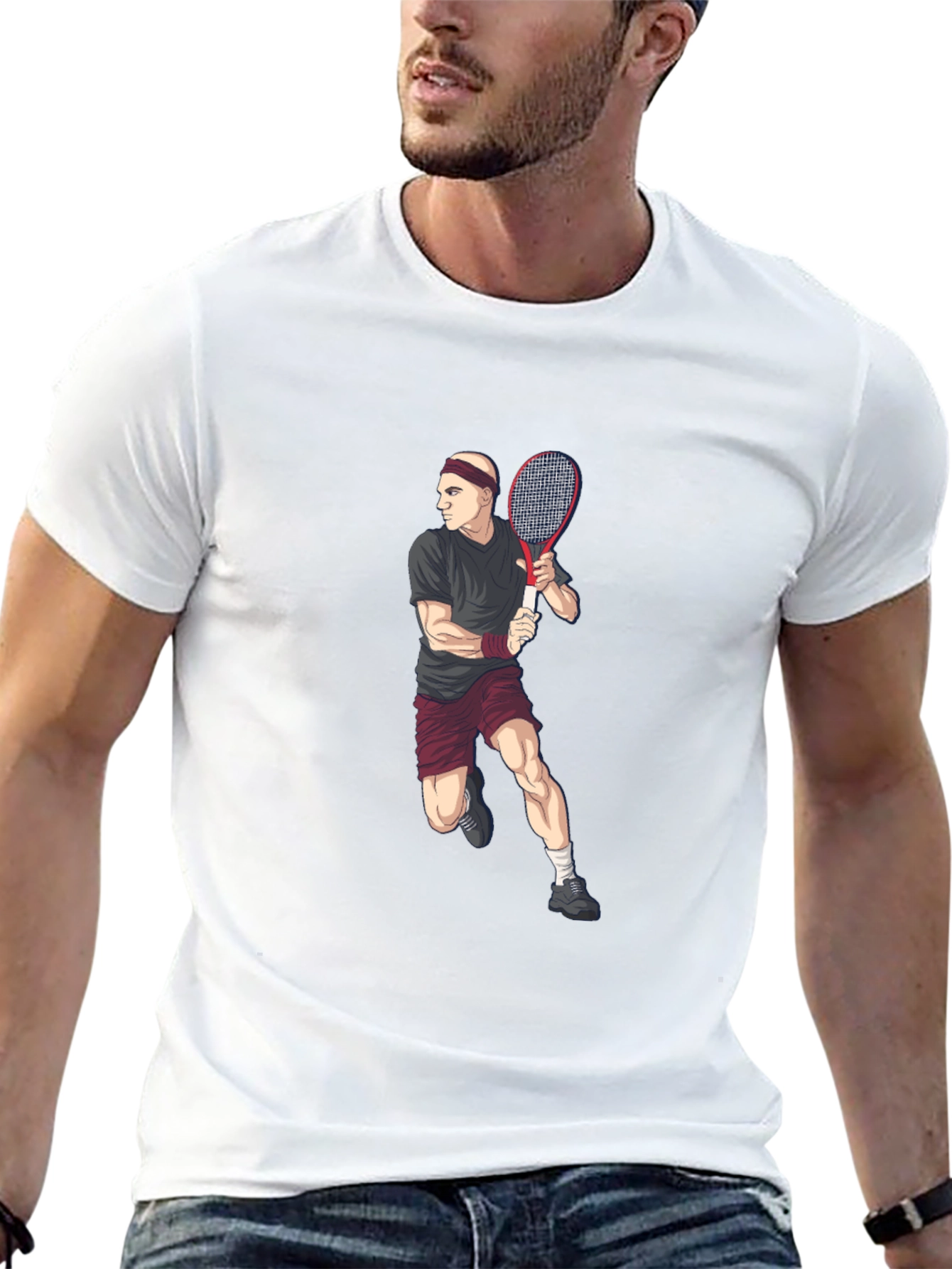 Tennis Player Graphic T-Shirt