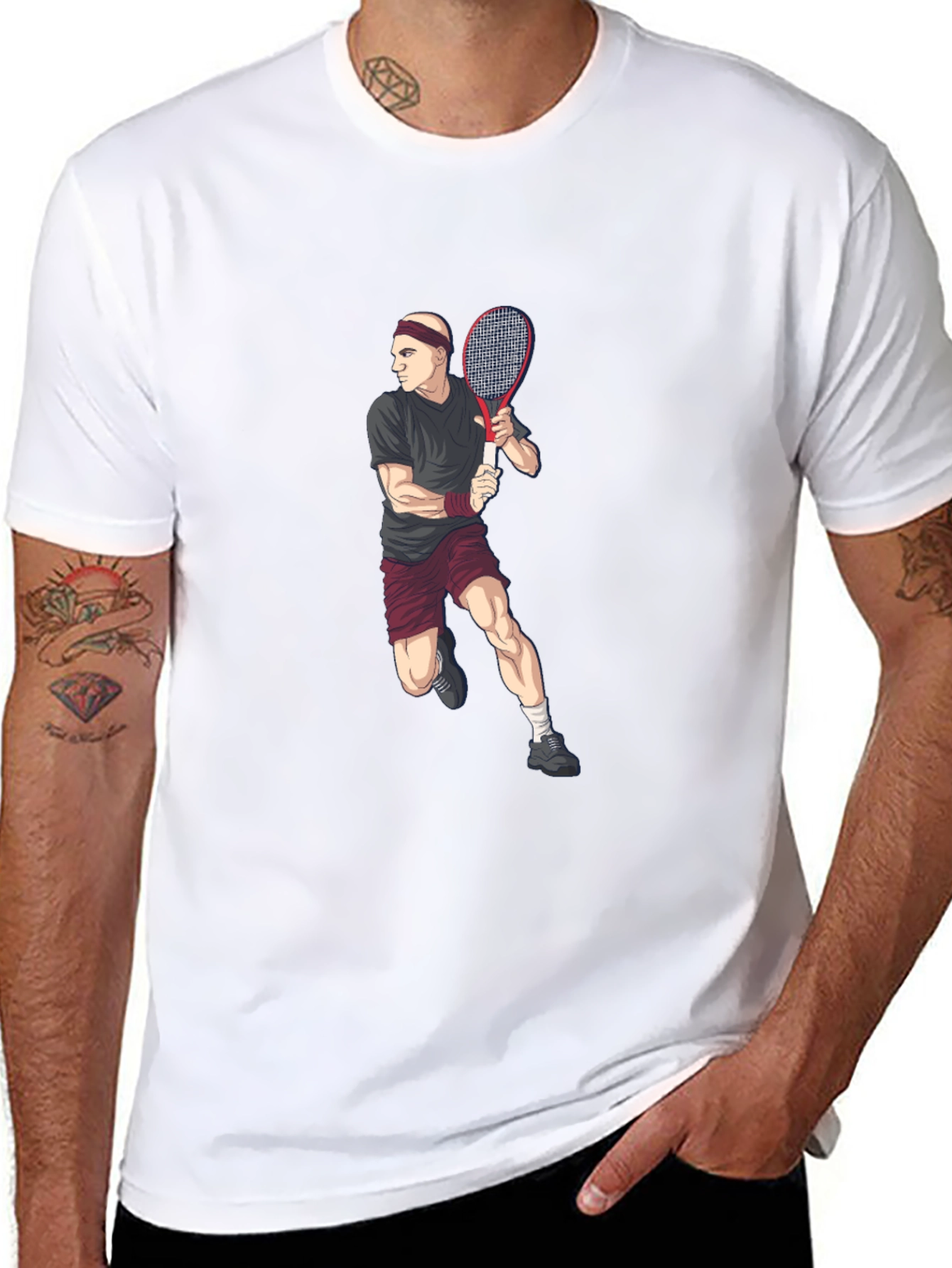 Tennis Player Graphic T-Shirt