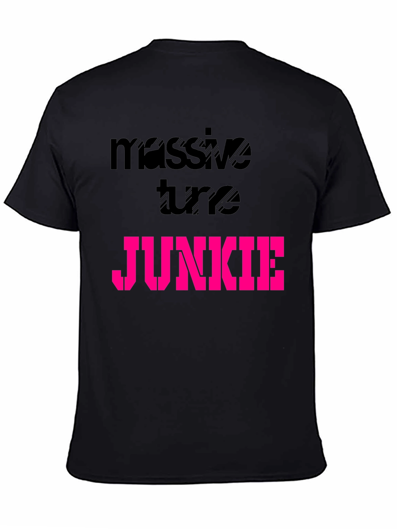 Massive Tune Junkie Black Graphic T-Shirt
