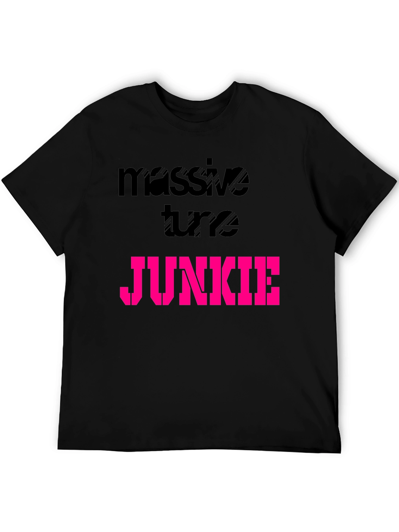 Massive Tune Junkie Black Graphic T-Shirt