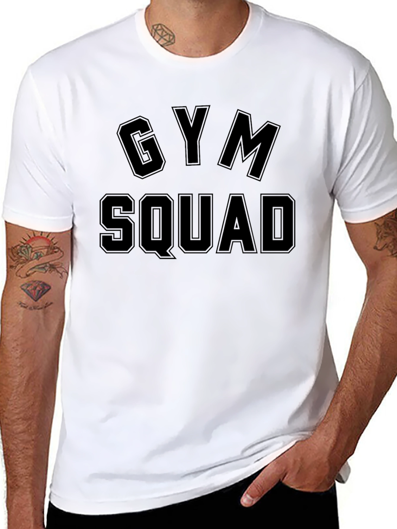 Gym Squad Black Graphic T-Shirt