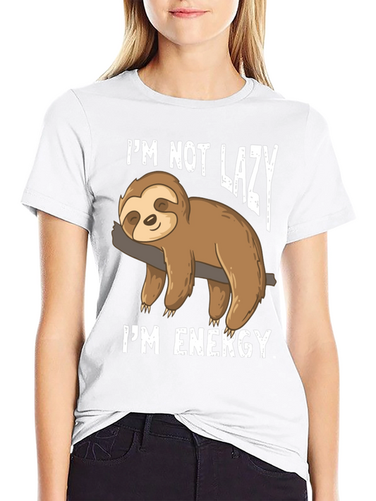 Lazy Sloth Energy T-Shirt - Funny Graphic Tee