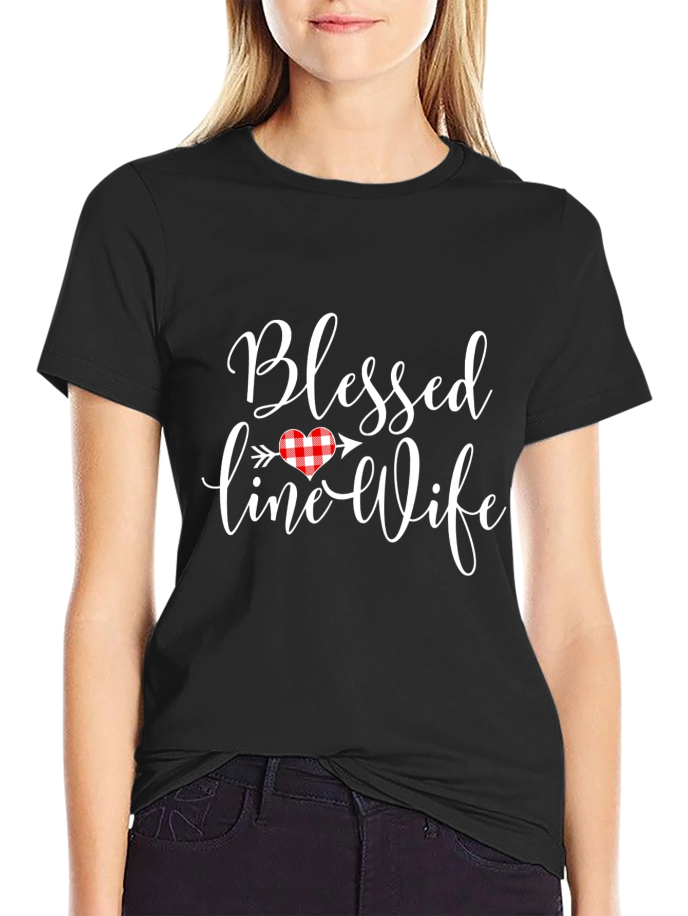Blessed Wife T-Shirt Cute Heart Tee