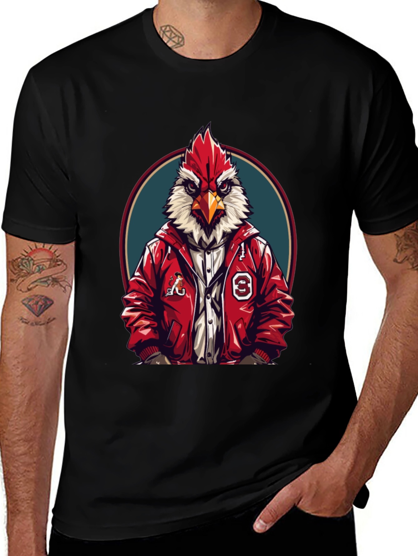 Cardinal Graphic T-Shirt - Sporty Bird Design
