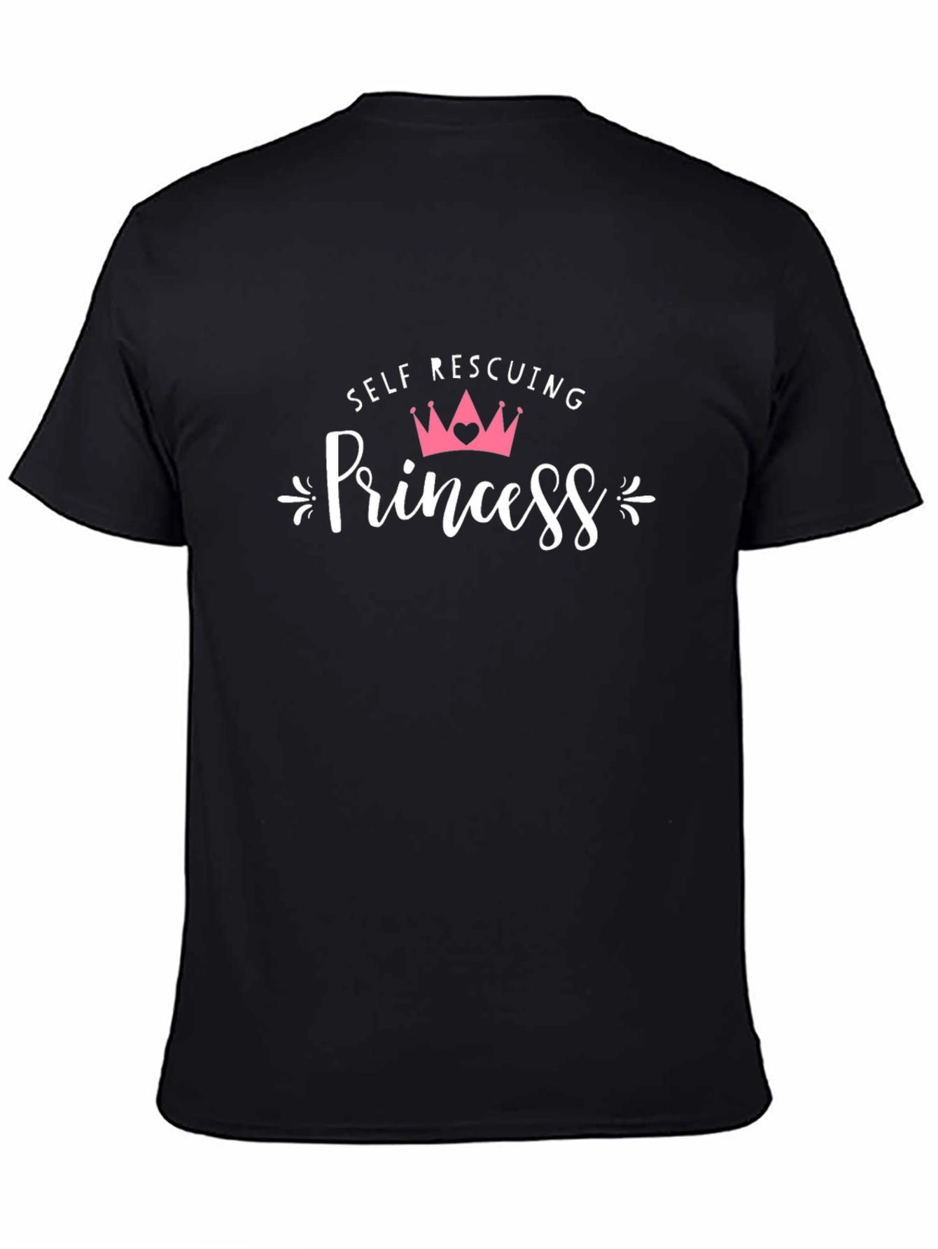 Self Rescuing Princess Black T-Shirt