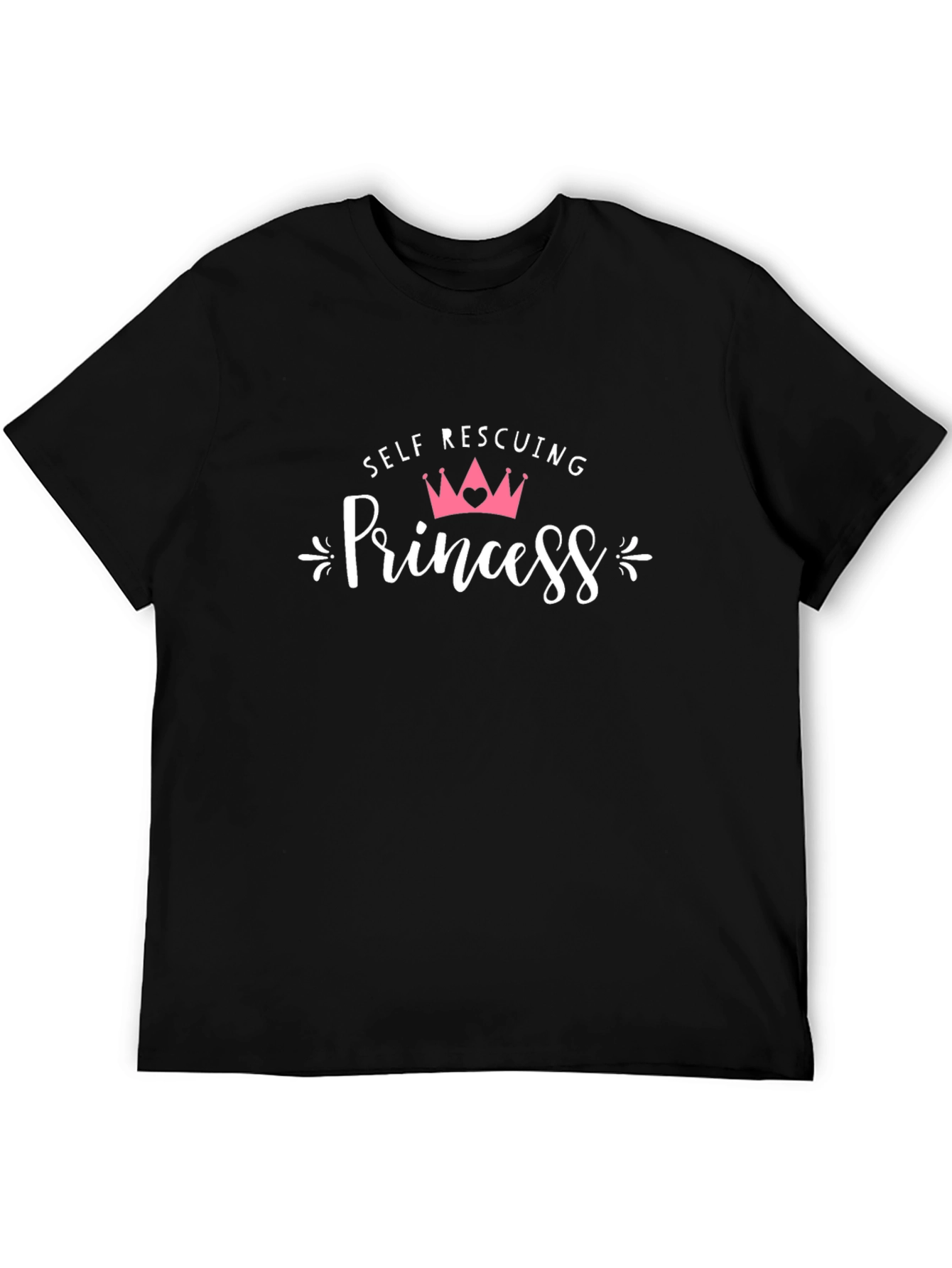 Self Rescuing Princess Black T-Shirt