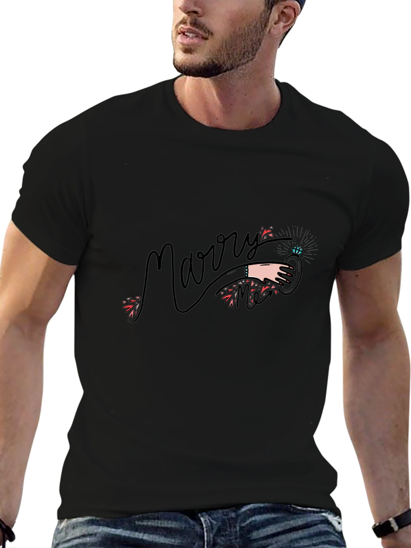 Marry Me Graphic T-Shirt - Black