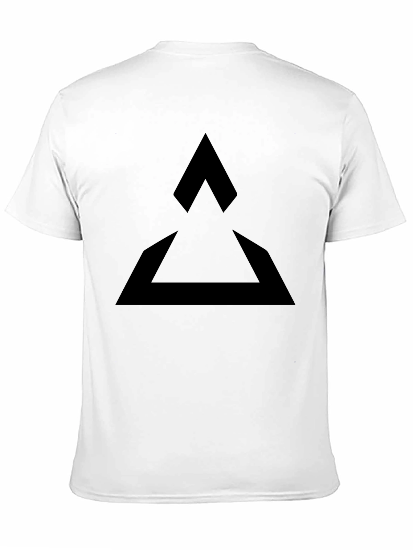 Geometric Triangle Graphic T-Shirt - Modern Black Tee