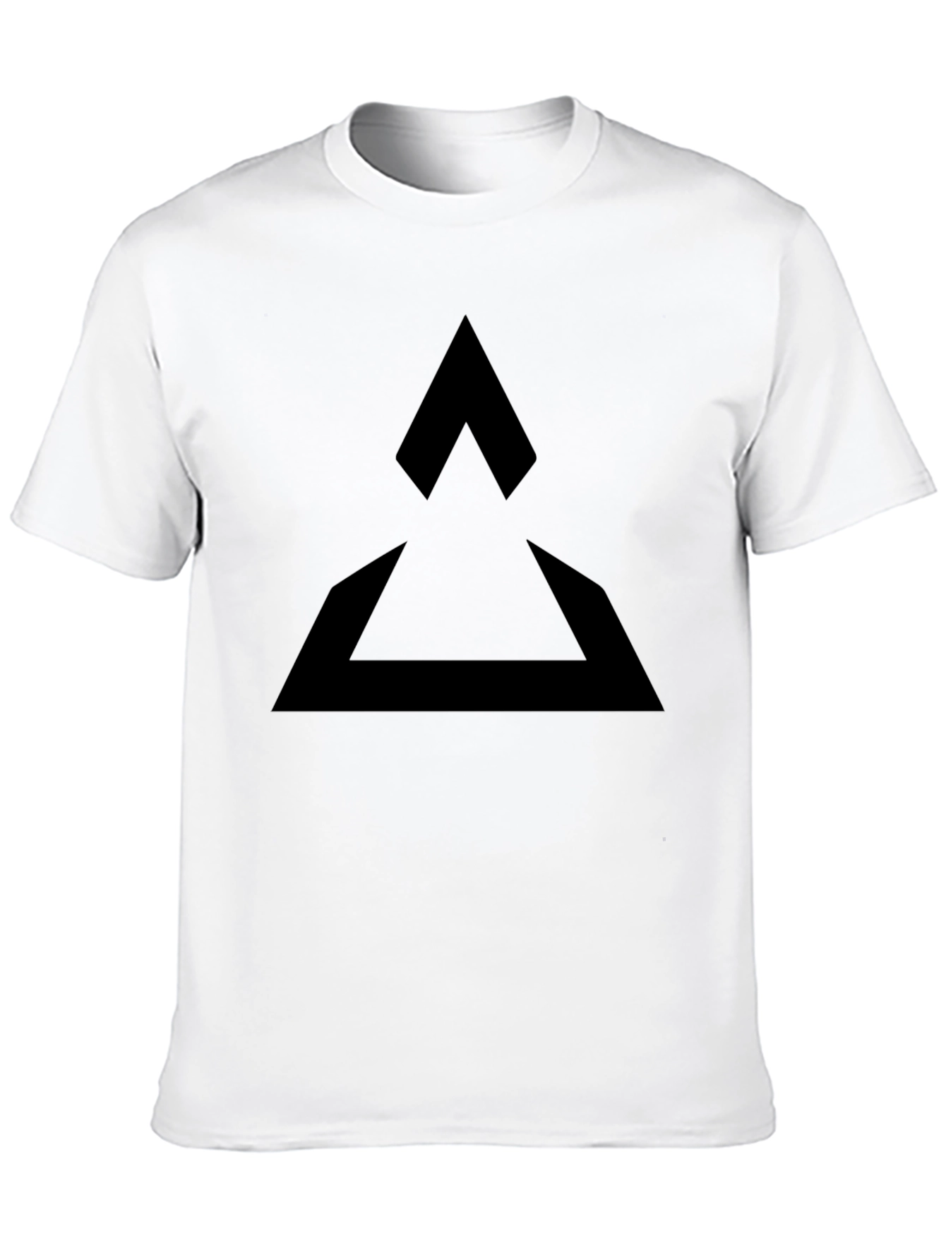 Geometric Triangle Graphic T-Shirt - Modern Black Tee