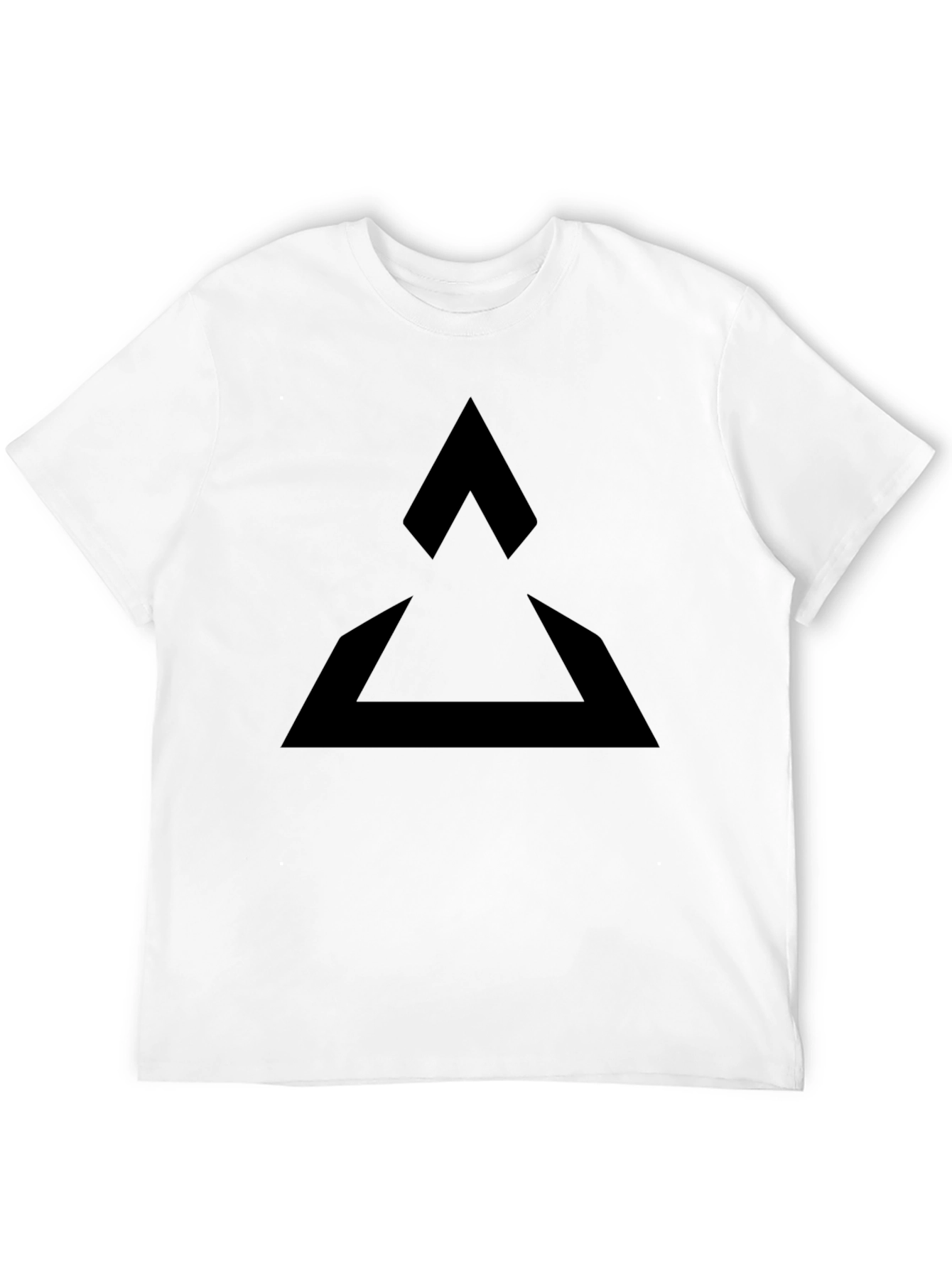 Geometric Triangle Graphic T-Shirt - Modern Black Tee