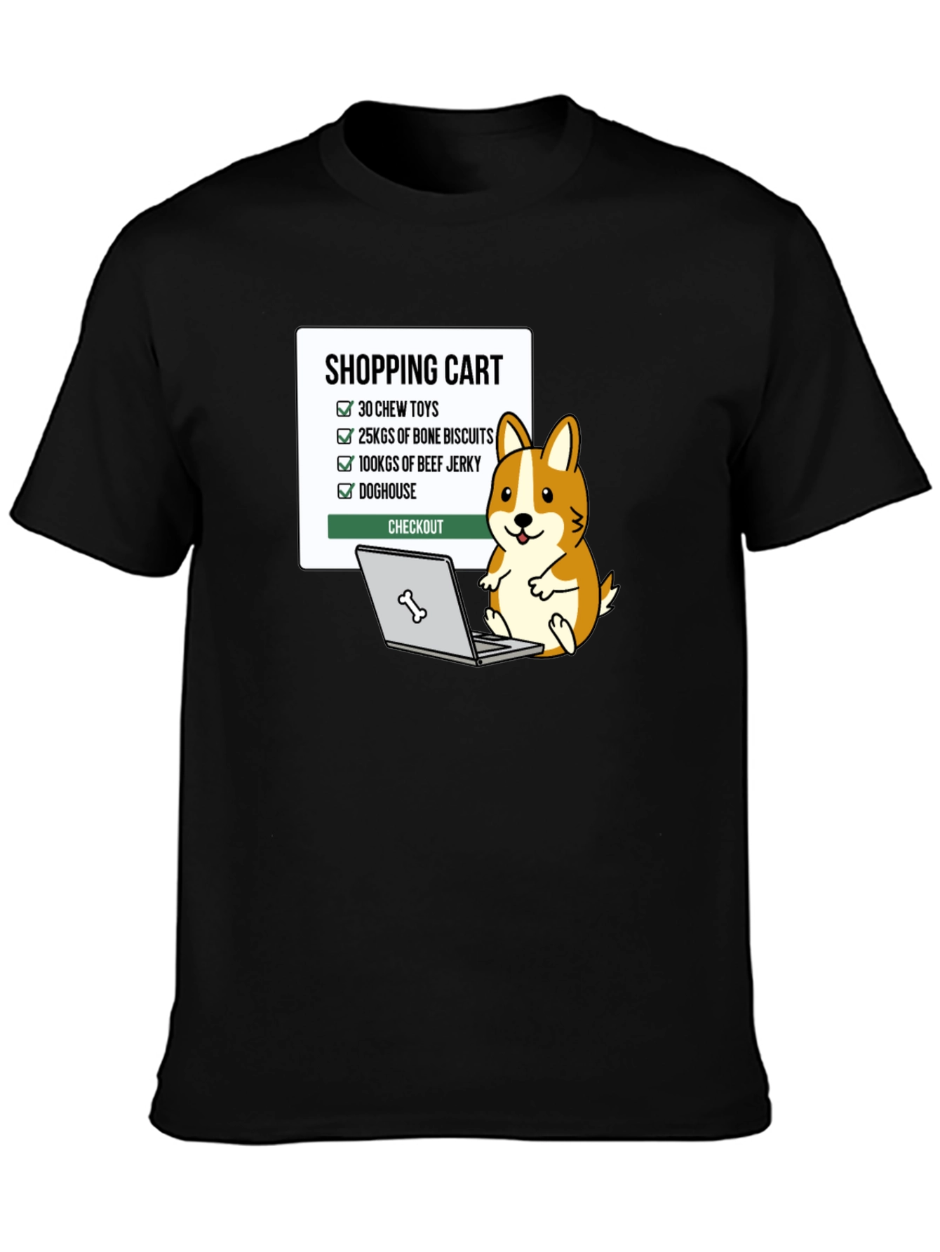 Dog Lover Shopping List T-Shirt